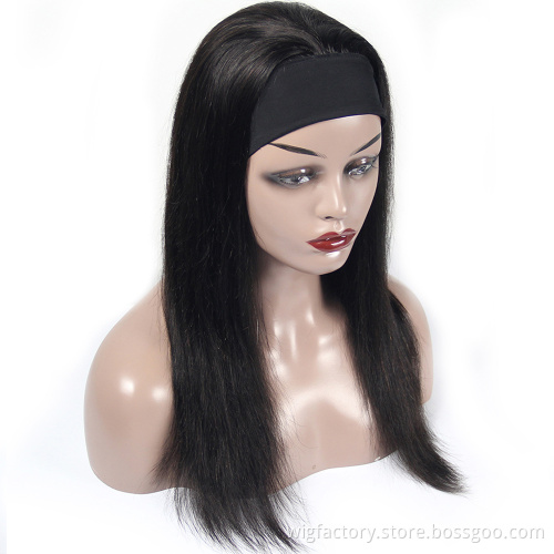 150% Density Straight Wig Human Hair,Virgin Human Hair Wigs For Women,Human Hair Scarf Brazilian Headband Wig Vendors